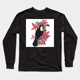 Pink Toucan bird Long Sleeve T-Shirt